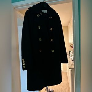 Navy mid length pea coat